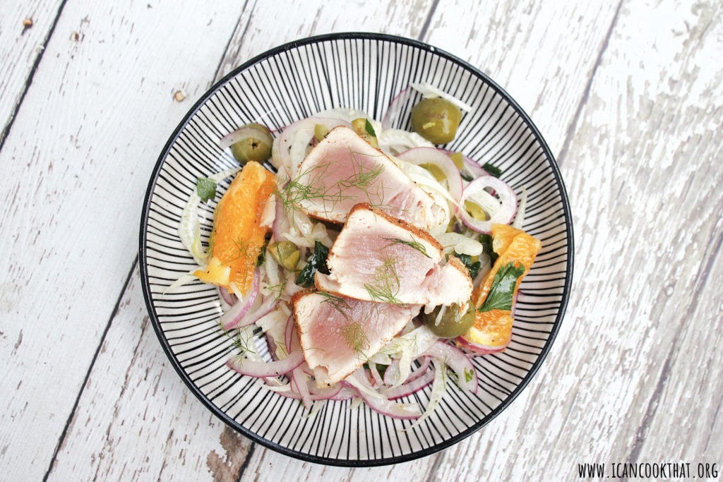 Seared Tuna with Orange Fennel Salad