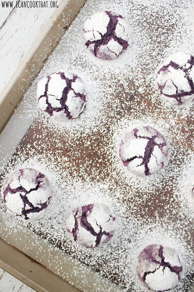 Ube Crinkle Cookies