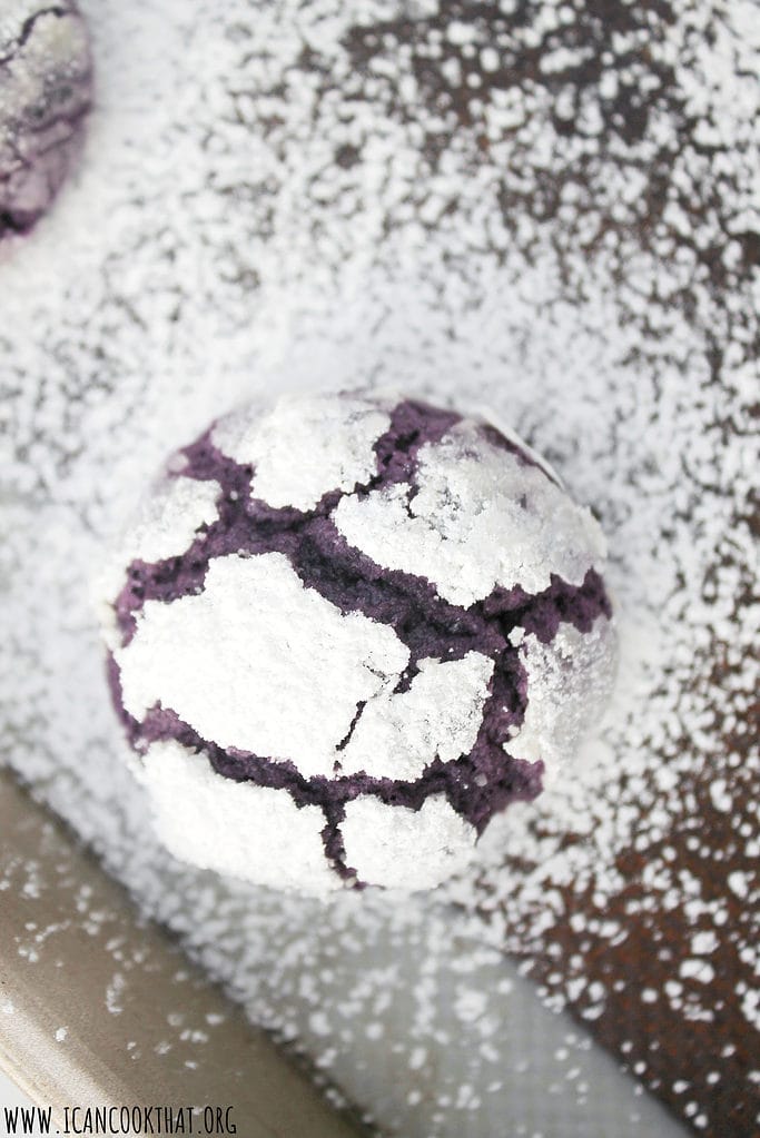 Ube Crinkle Cookies