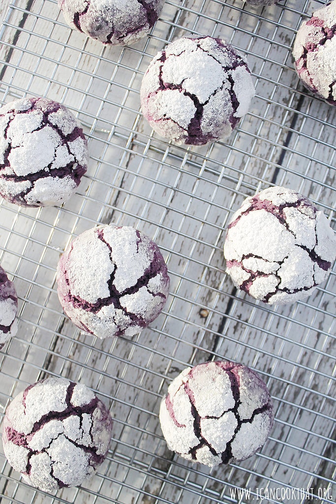 Ube Crinkle Cookies