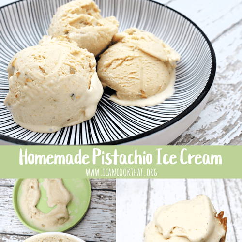 Homemade Pistachio Ice Cream