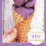 Homemade Ube Ice Cream