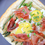 Prosciutto Asparagus and Quail Egg Tarts