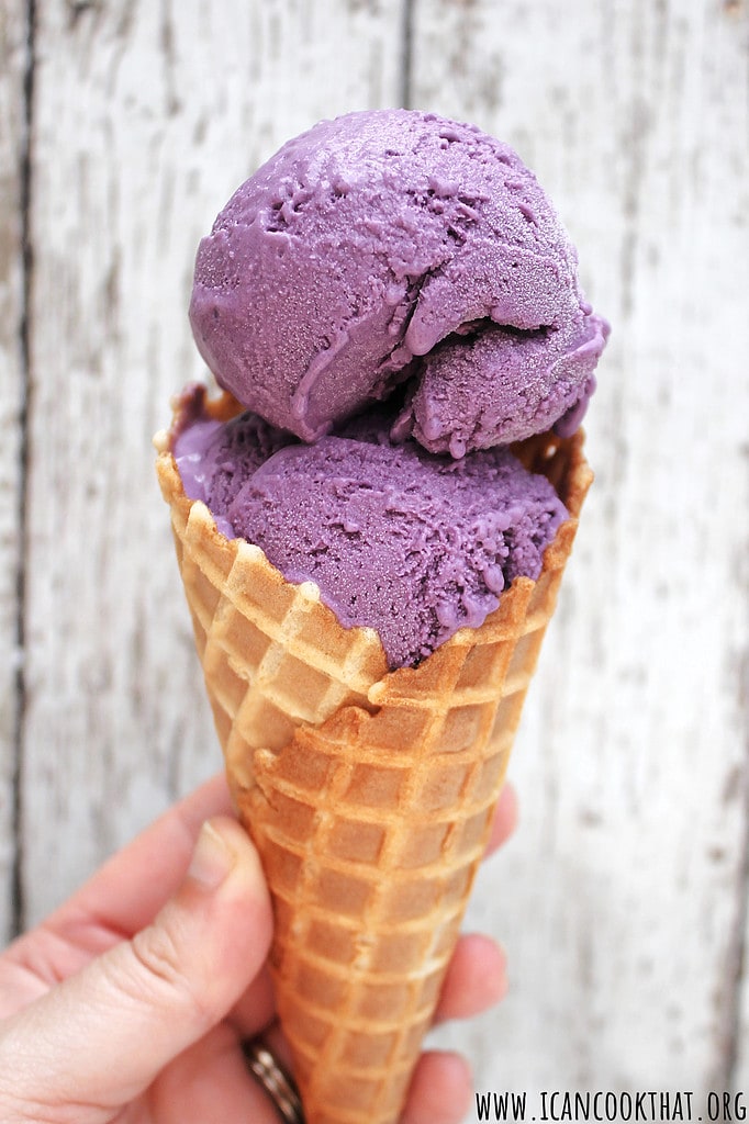 Homemade Ube Ice Cream