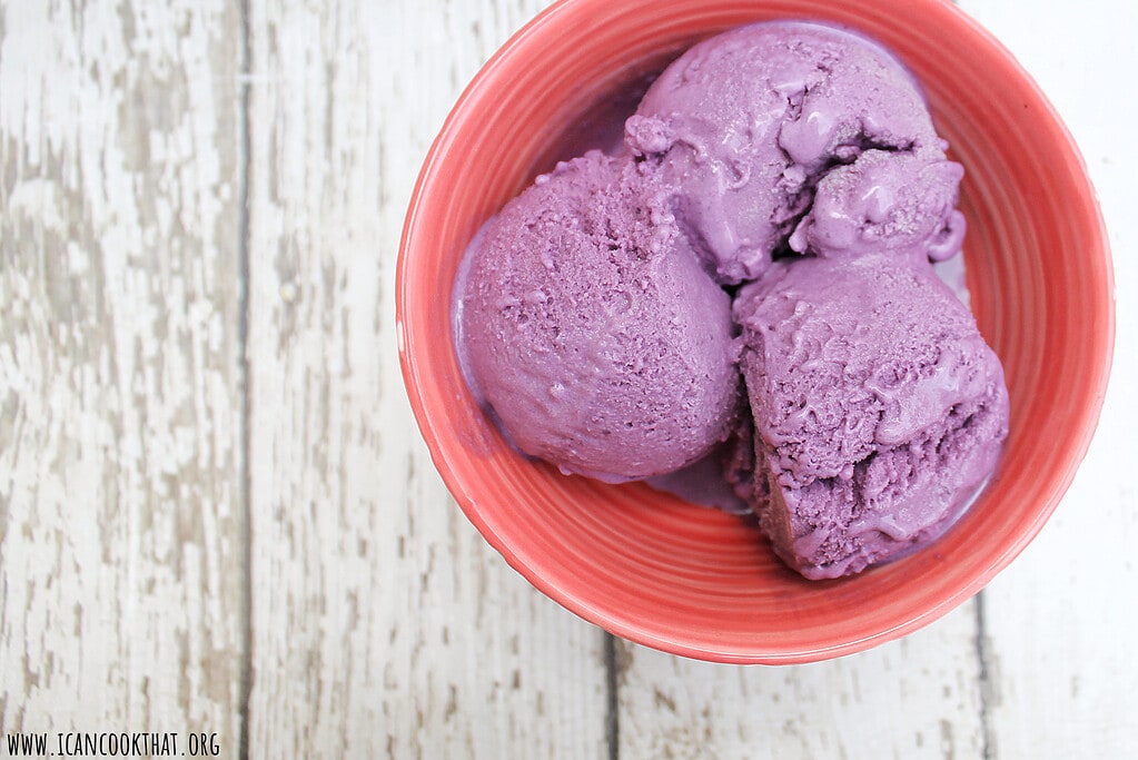 Homemade Ube Ice Cream