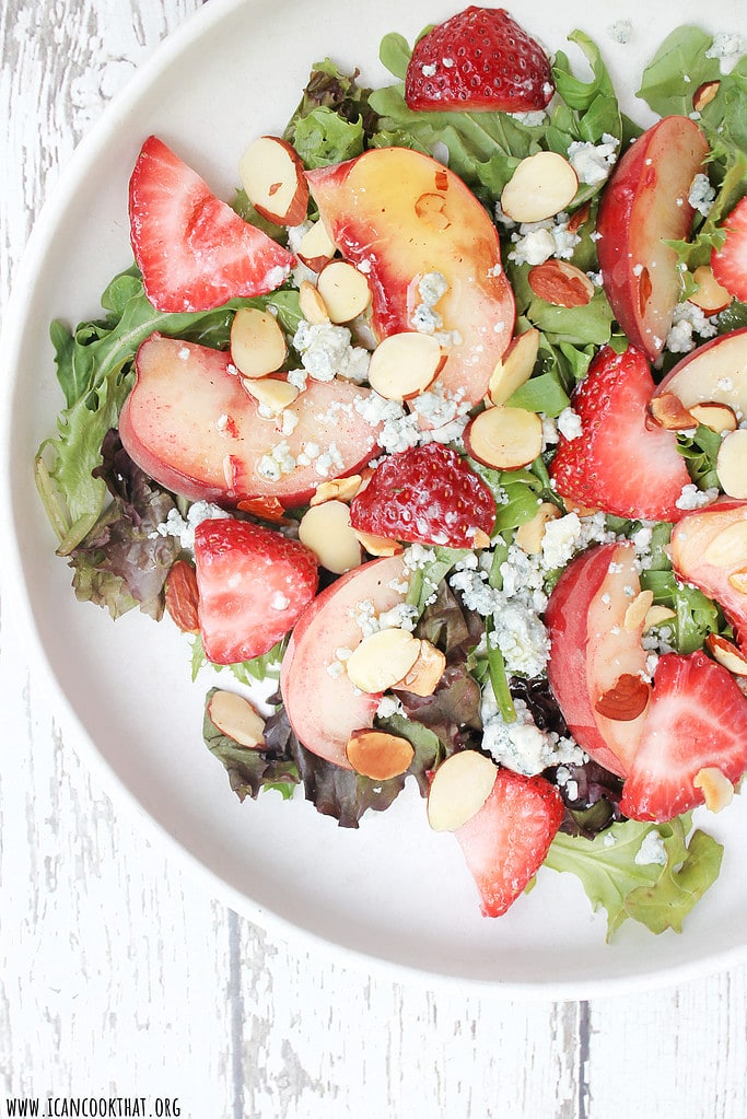 White Peach Strawberry Salad