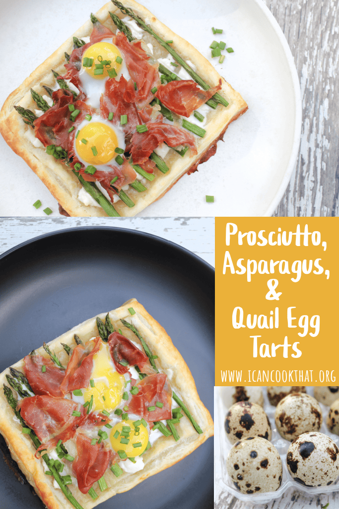 Prosciutto Asparagus and Quail Egg Tarts