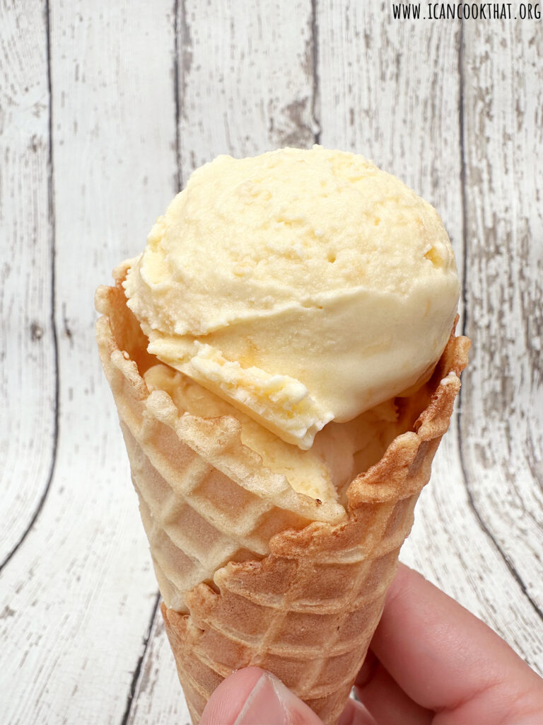 Homemade Peach Ice Cream