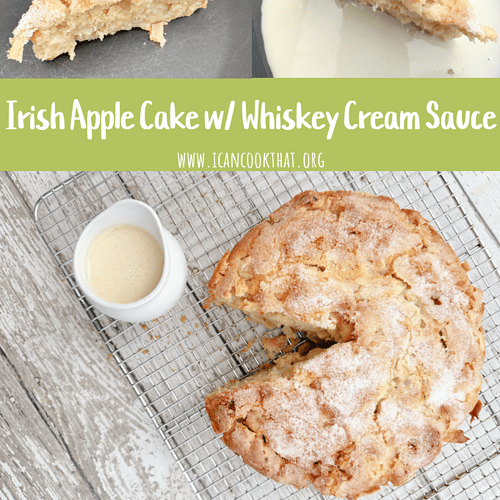 Irish Apple Cake with Whiskey Cream Sauce