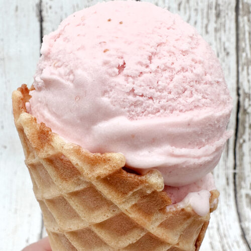 Homemade Strawberry Basil Ice Cream