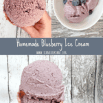 Homemade Blueberry Ice Cream
