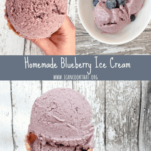 Homemade Blueberry Ice Cream