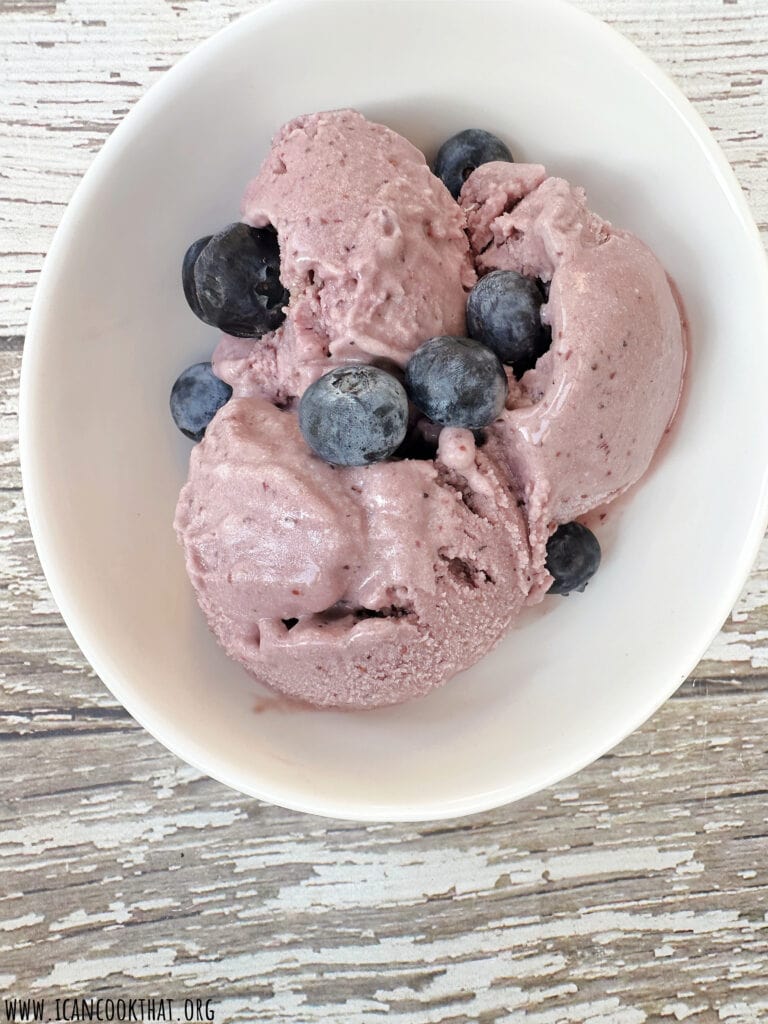 Homemade Blueberry Ice Cream