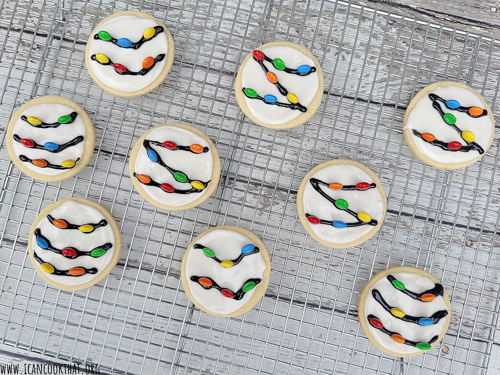 Christmas Lights Sugar Cookies
